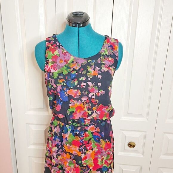 W118 Walter Baker NWT Floral Marble Sleeveless Sheer Racerback Lined Maxi Dress - Picture 6 of 15